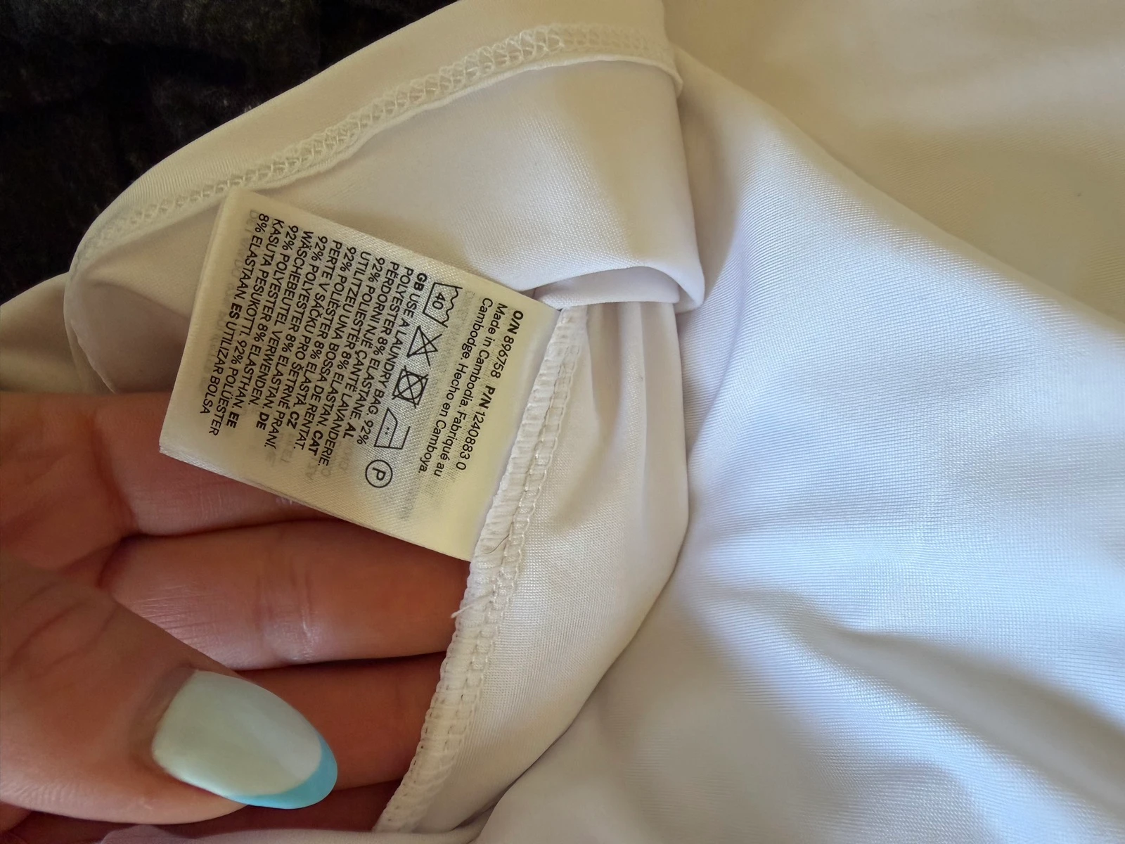 Asymmetric white top with silver jewel details H&M – photo 5